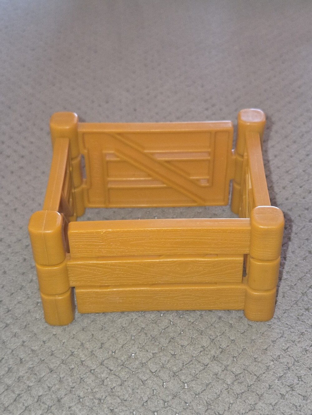 Little Tikes Dollhouse Stable Barn Fence 4 piece panel fence yellow/brown fence
